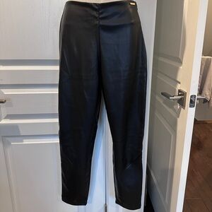 Fabletics Black Faux Leather Bottoms